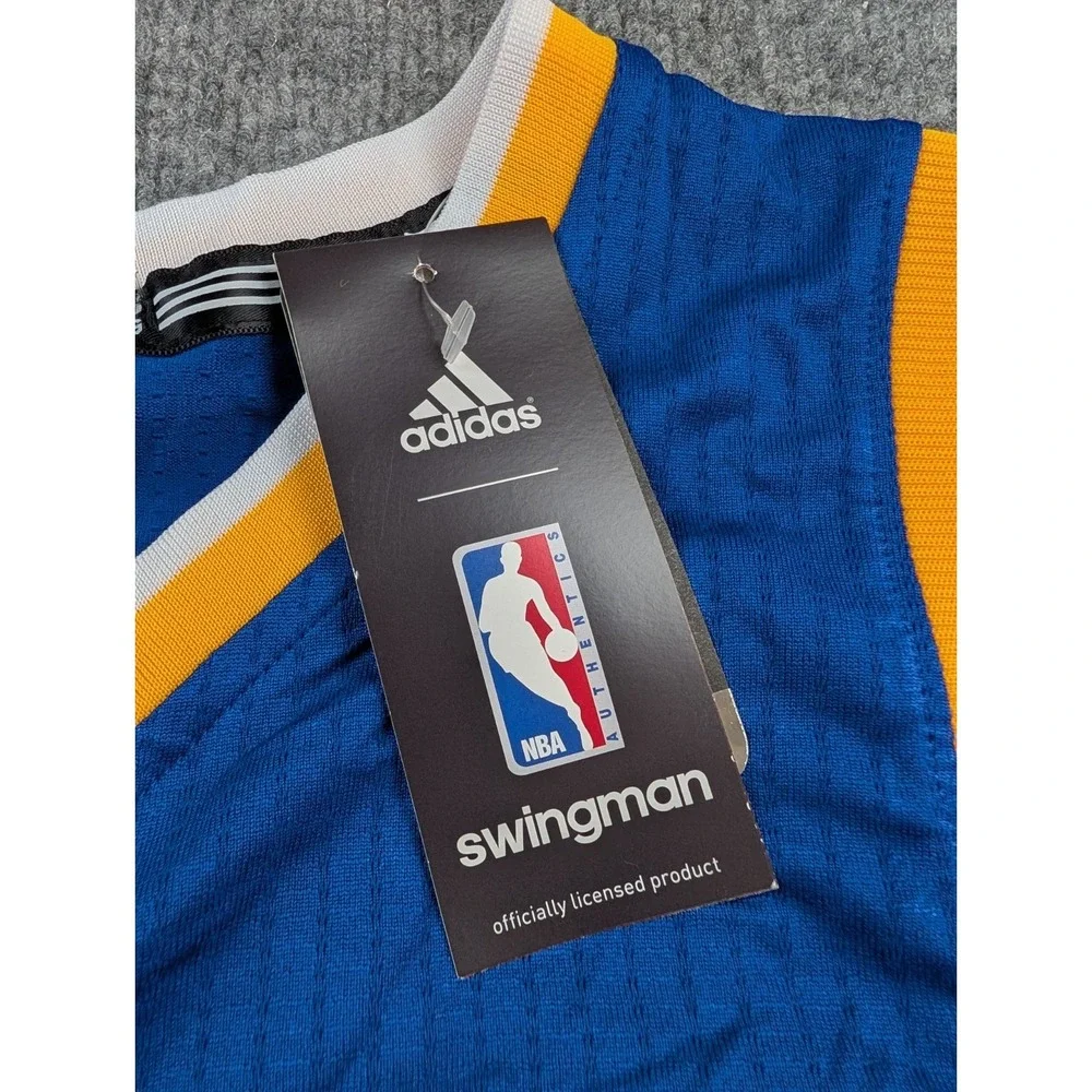 Stephen Curry Warriors Jersey Adidas Swingman Blue Yellow Size Large L NWT New